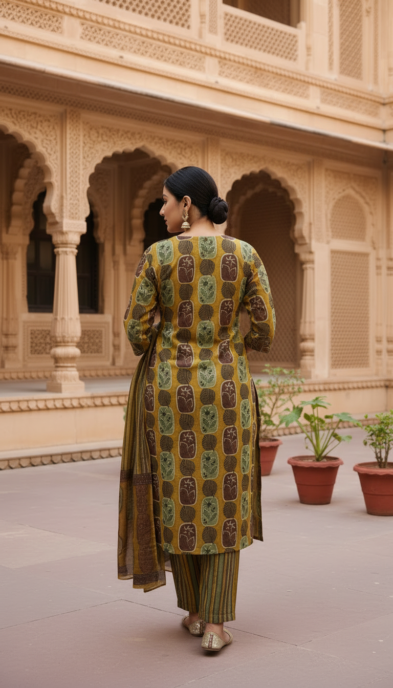 Ameeta Cotton Dress With Duppatta