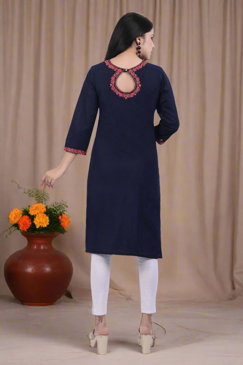 Dark Navy Kaira Kurti
