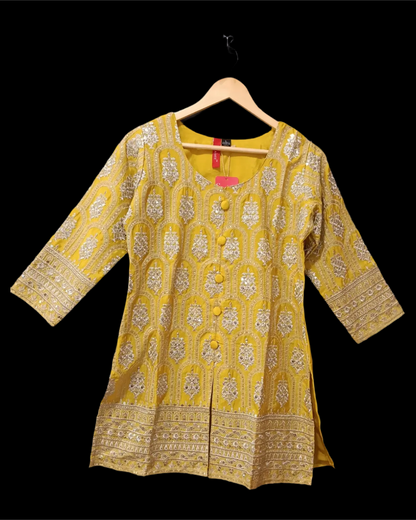 Yellow Aisha Short 3 Piece set