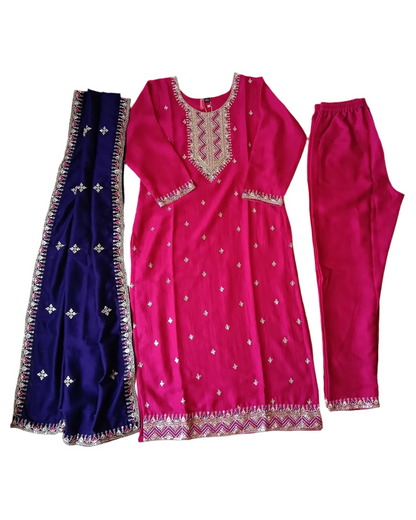Rani Pink Jaanki 3 Piece Set