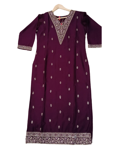 Wine Lavender Jaanki 3 Piece Set
