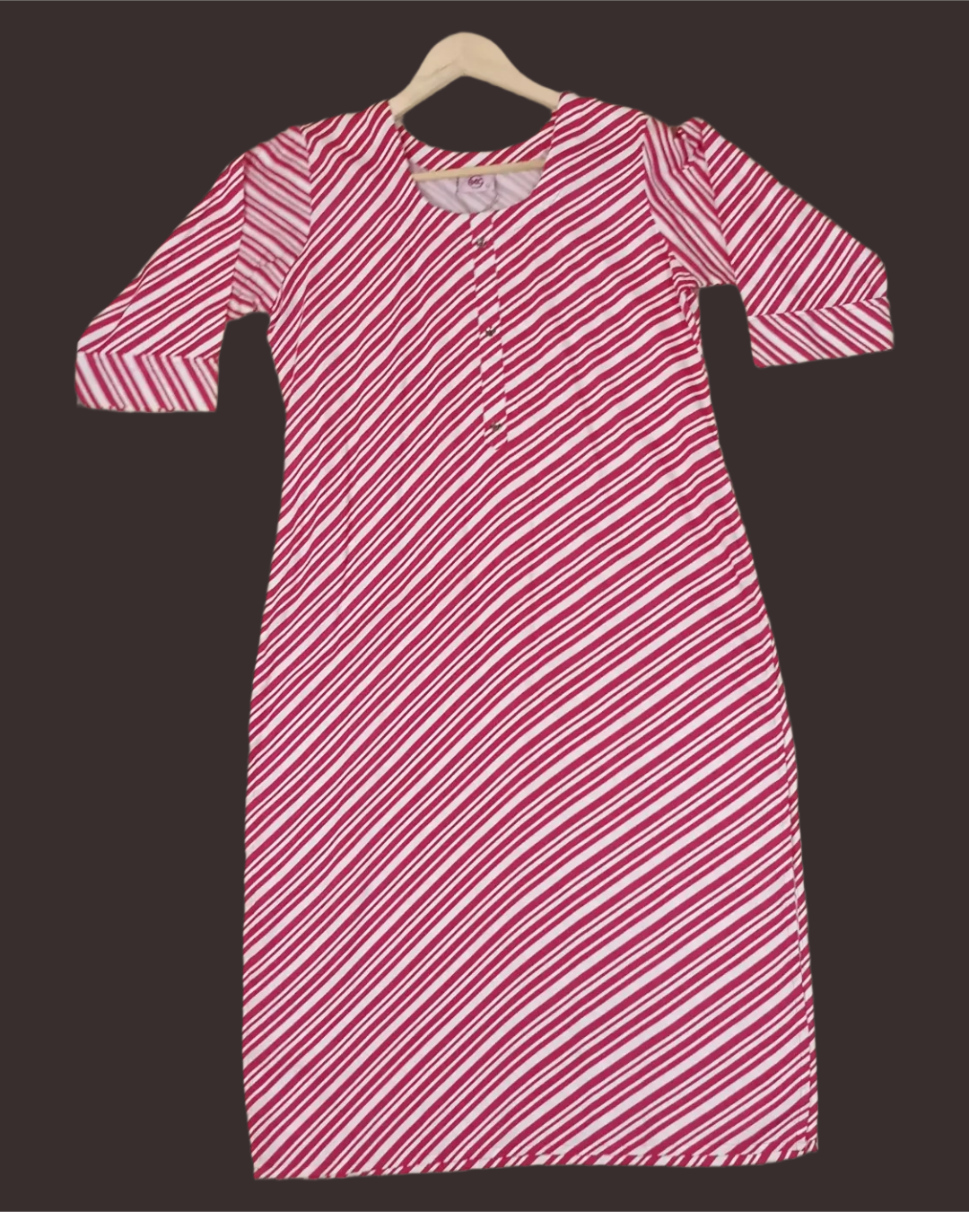 Pink White Anika Kurti