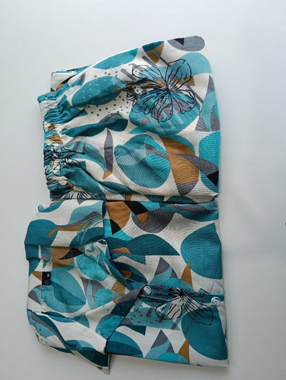 Blue White Divya Co-ord Set