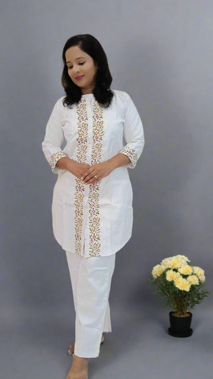 Cream Driti Co-ord Set