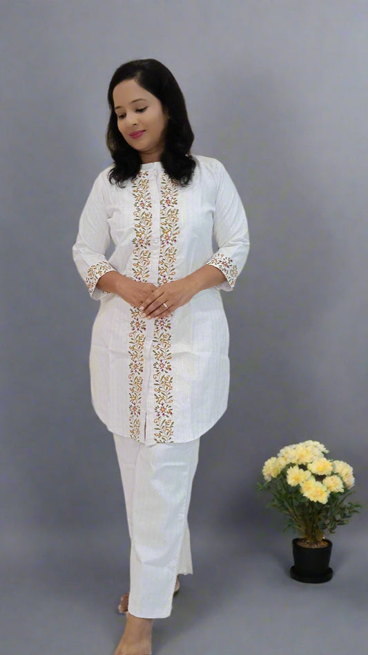 Cream Driti Co-ord Set