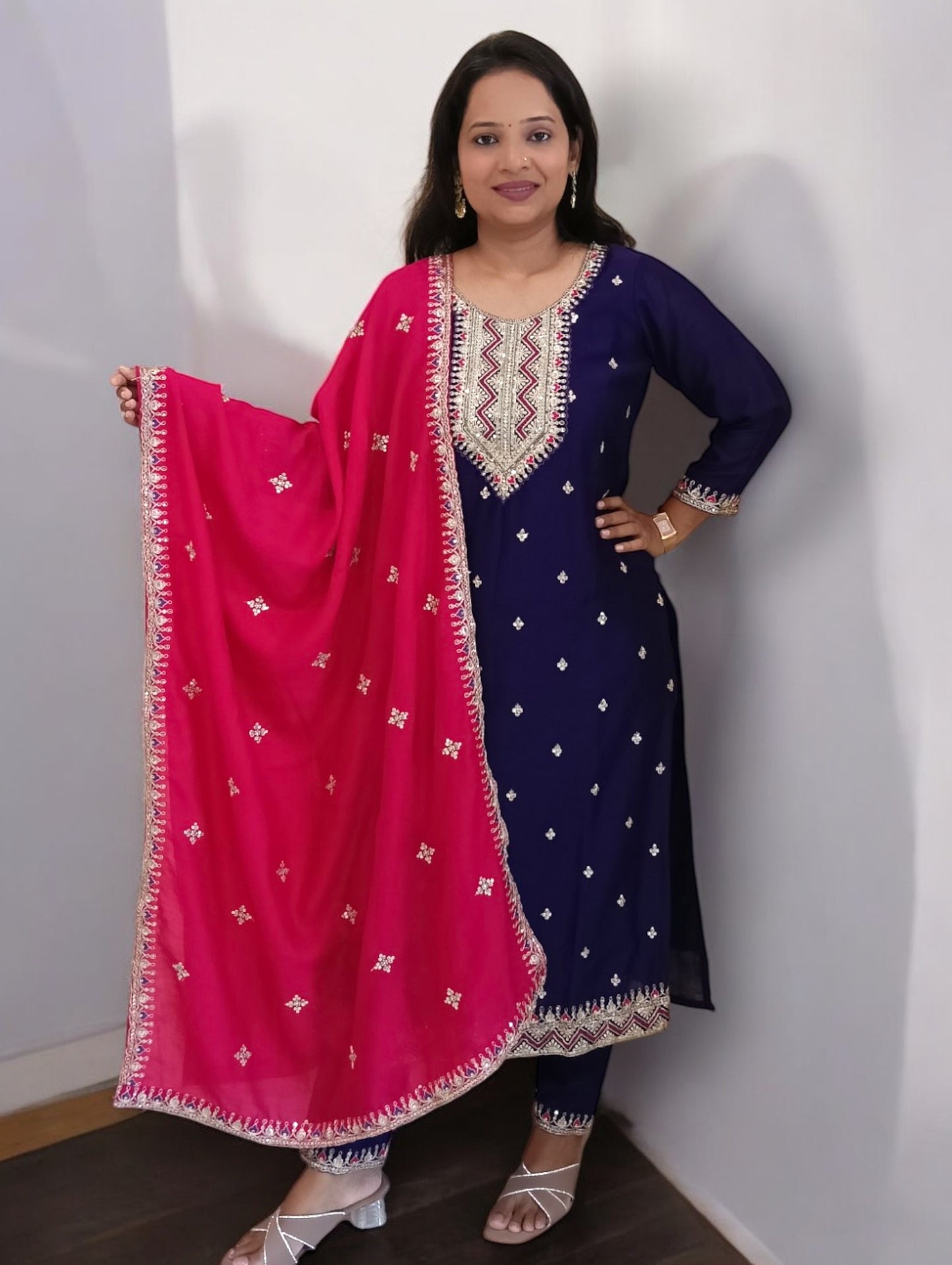 Purple Jaanki 3 Piece Set
