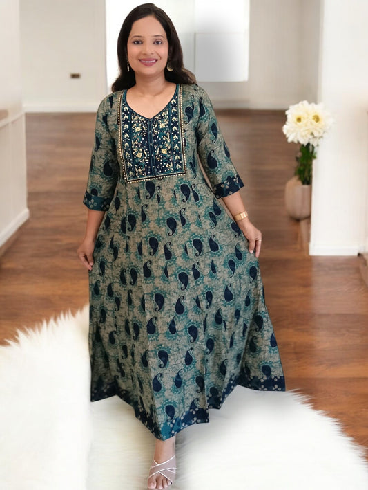 Navy Blue Janhavi Kurti