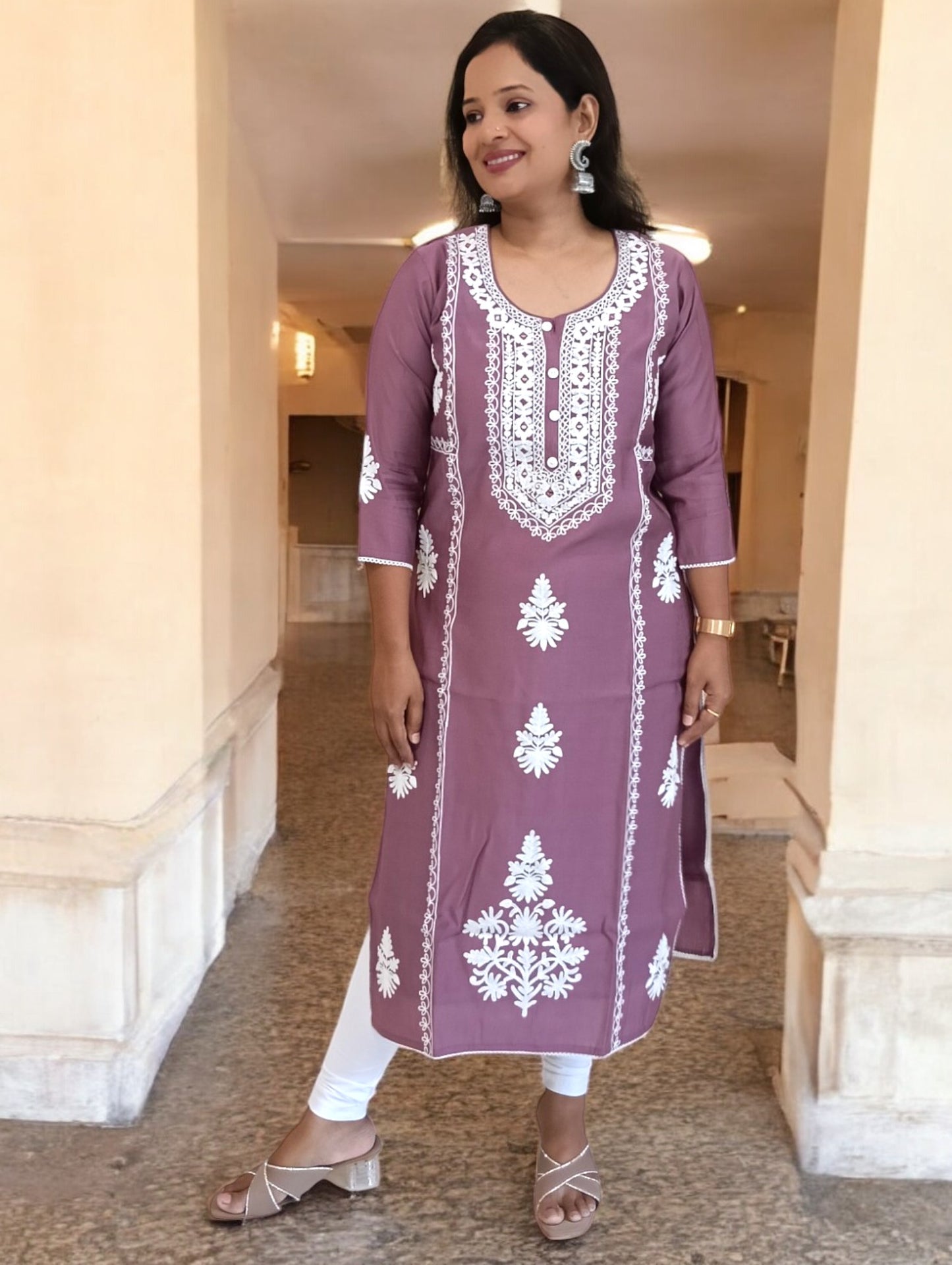Lavender Pari Kurti