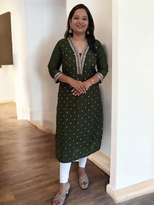 Mehendi Green Kanika Kurti