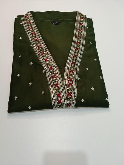 Mehendi Green Kanika Kurti