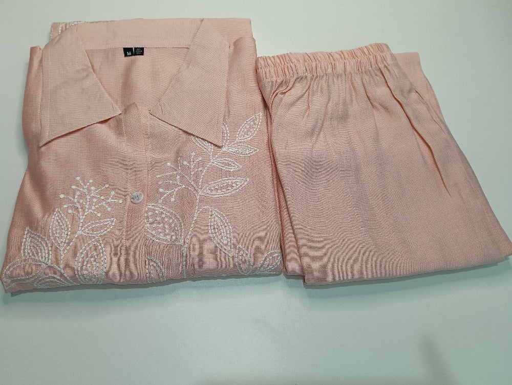 Peach Janani Co-ord Set