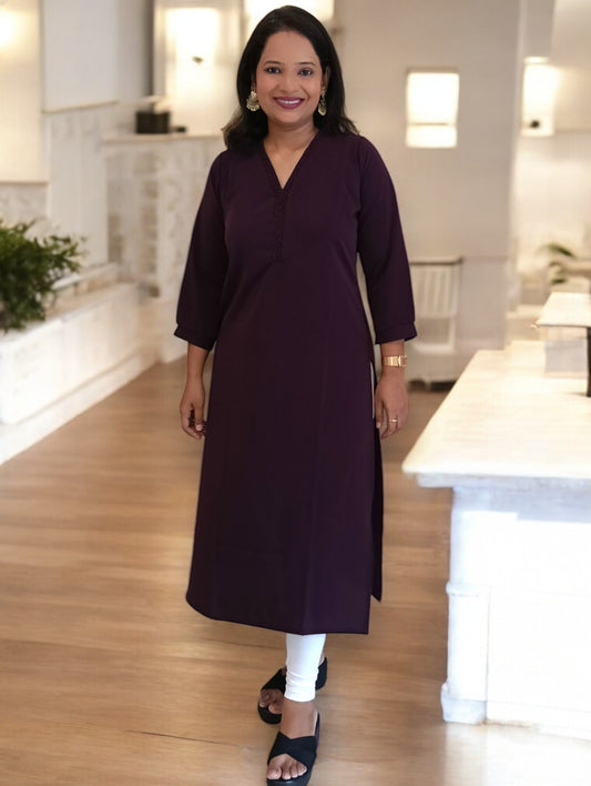 Purple Reeva Kurti