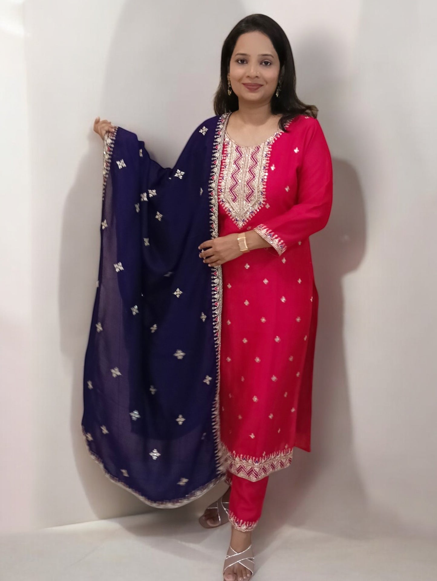 Rani Pink Jaanki 3 Piece Set