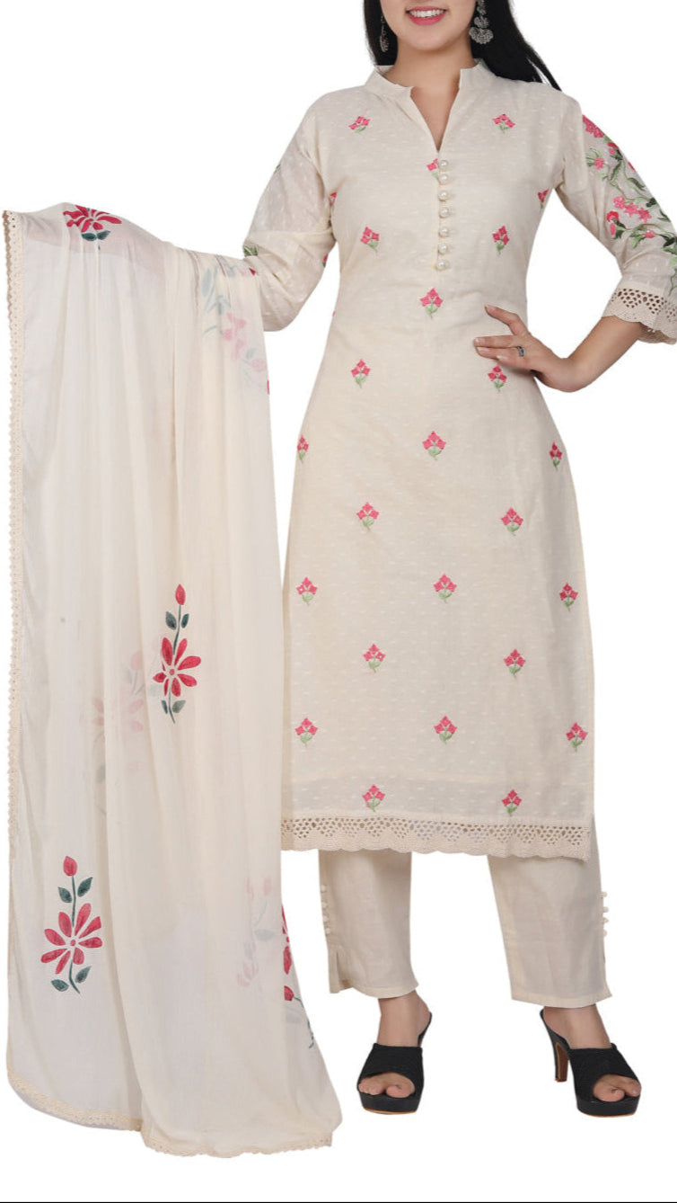 White Hansika 3 Piece Set